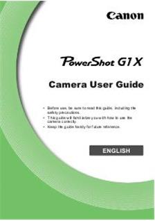 Canon PowerShot G1X manual. Camera Instructions.