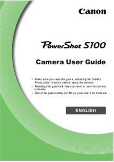 Canon PowerShot S100 manual
