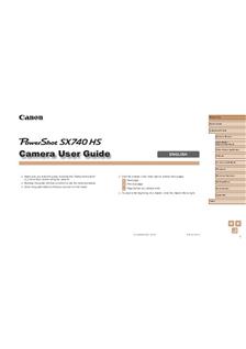 Canon PowerShot SX740 HS manual. Camera Instructions.