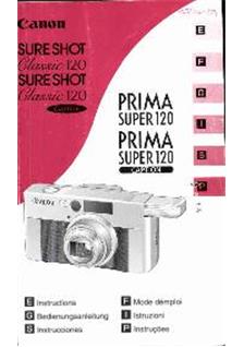 Canon SureShot 120 Printed Manual