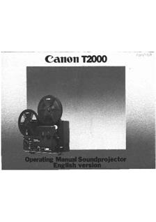 Canon T 2000 Sound manual