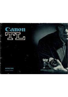 Canon TL manual. Camera Instructions.