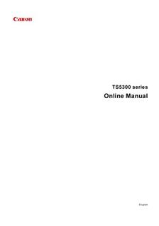 Canon Pixma TS5300 manual. Camera Instructions.