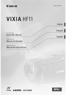 Canon HF 11 manual. Camera Instructions.