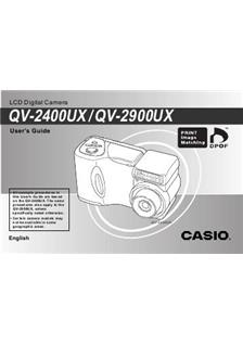 Casio QV 2400 UX manual. Camera Instructions.