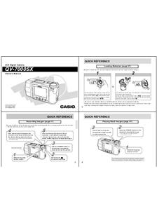 Casio QV 7000 SX manual. Camera Instructions.