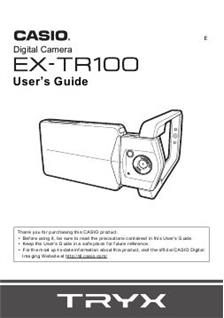 Casio Exilim EX TR 100 manual. Camera Instructions.