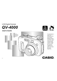 Casio QV 4000 EX manual. Camera Instructions.