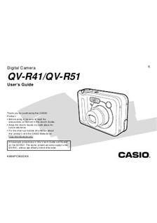 Casio QV R 51 manual. Camera Instructions.