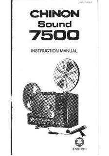 Chinon 7500 manual. Camera Instructions.