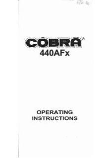 Cobra 440 AF manual. Camera Instructions.