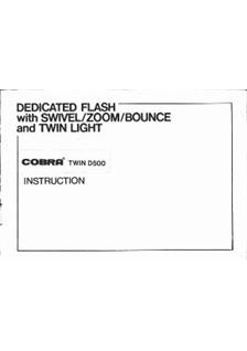 Cobra 500 D Twin manual. Camera Instructions.