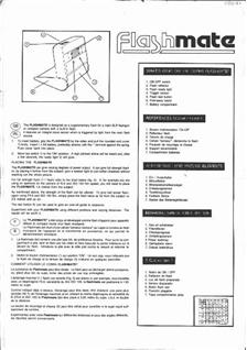 Cobra Flashmate manual. Camera Instructions.