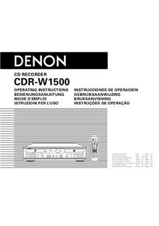 Denon CDR W1500 manual. Camera Instructions.