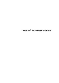 Epson Artesian 1430 manual. Camera Instructions.