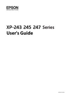 Epson Expression Home XP245 manual. Camera Instructions.