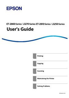 Epson EcoTank ET 2860 manual. Camera Instructions.