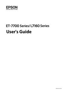 Epson FT 7700 series manual. Camera Instructions.