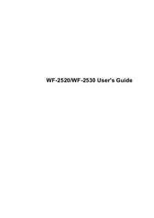 Epson WF 2530 manual. Camera Instructions.