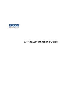 Epson Expression XP 440 manual. Camera Instructions.