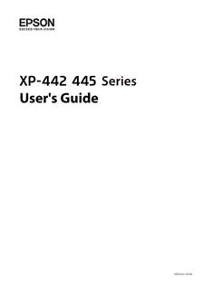 Epson XP 442-445 series manual. Camera Instructions.