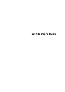 Epson XP 610 manual. Camera Instructions.