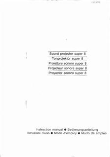 Eumig S 933 manual. Camera Instructions.