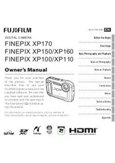 Fujifilm FinePix XP100 manual. Camera Instructions.
