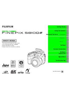 Fujifilm FinePix S8100 fd manual. Camera Instructions.