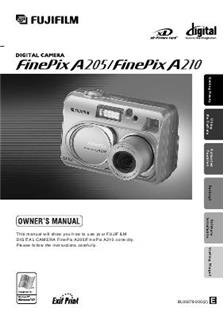 Fujifilm FinePix A205s manual. Camera Instructions.
