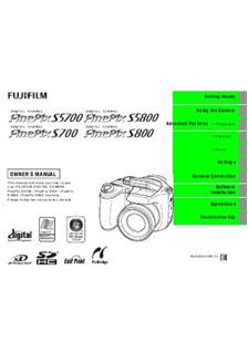 Wrijven vliegtuig Te Fujifilm FinePix S5800 Printed Manual