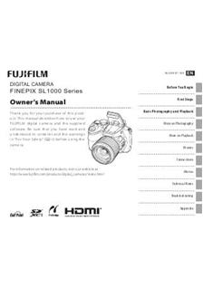 Fujifilm FinePix SL1000 manual. Camera Instructions.