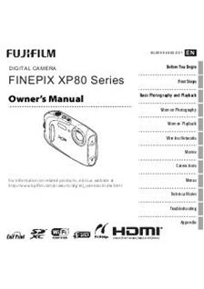 Fujifilm FinePix XP80 manual. Camera Instructions.