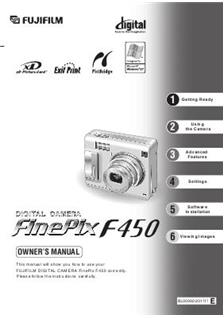 Fujifilm FinePix F450 manual. Camera Instructions.