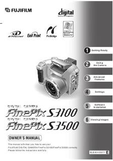 Fujifilm FinePix S3500 manual. Camera Instructions.
