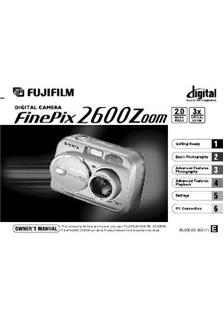 Fujifilm FinePix 2600 manual. Camera Instructions.