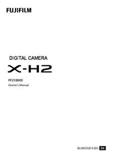 Fujifilm X H2 manual. Camera Instructions.