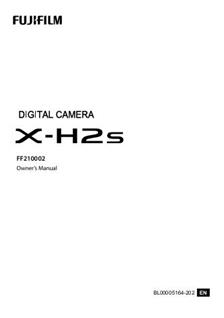 Fujifilm X H2S manual. Camera Instructions.