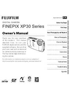 Fujifilm FinePix XP30 manual. Camera Instructions.