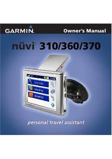 Garmin Nuvi 310 manual. Camera Instructions.