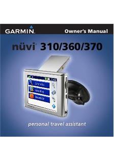 race Patronise dessert Garmin Nuvi 310 Printed Manual