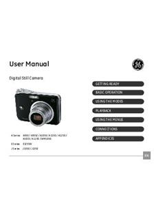 GE General Electric J1050 J1250 manual. Camera Instructions.