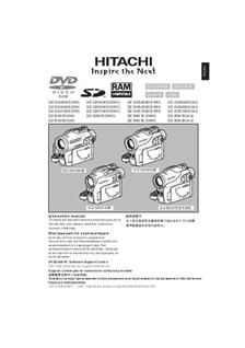 Hitachi DZ BX 37E manual. Camera Instructions.