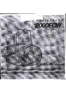 Hasselblad 2003 FCW manual. Camera Instructions.