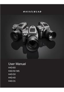 Hasselblad H4D 31 manual. Camera Instructions.