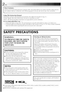 JVC GR AX 31 manual. Camera Instructions.