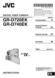 JVC GR D 740 EK manual. Camera Instructions.