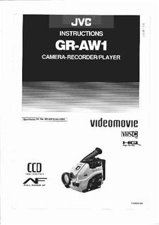 JVC GR AW 1 manual. Camera Instructions.
