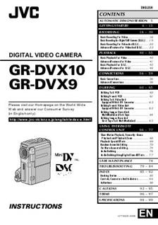 JVC GR DVX 10 manual. Camera Instructions.
