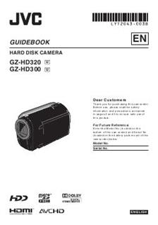 JVC GZ HD 320 manual. Camera Instructions.